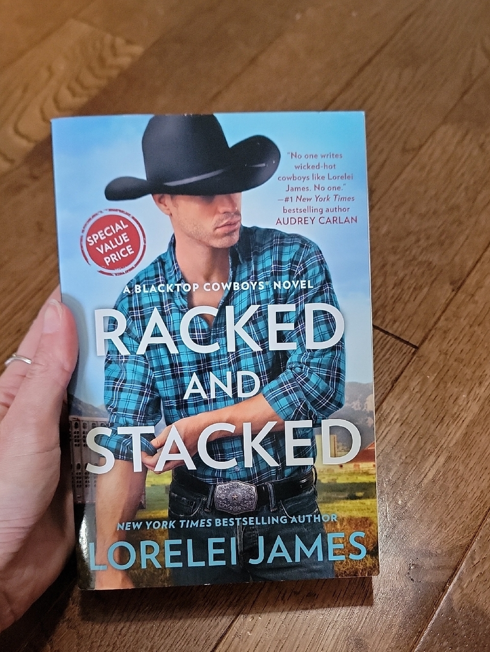 Racked and Stacked - Blue Plaid Paperback Novel
